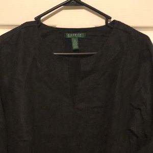 Ralph Lauren linen black shirt. 1X